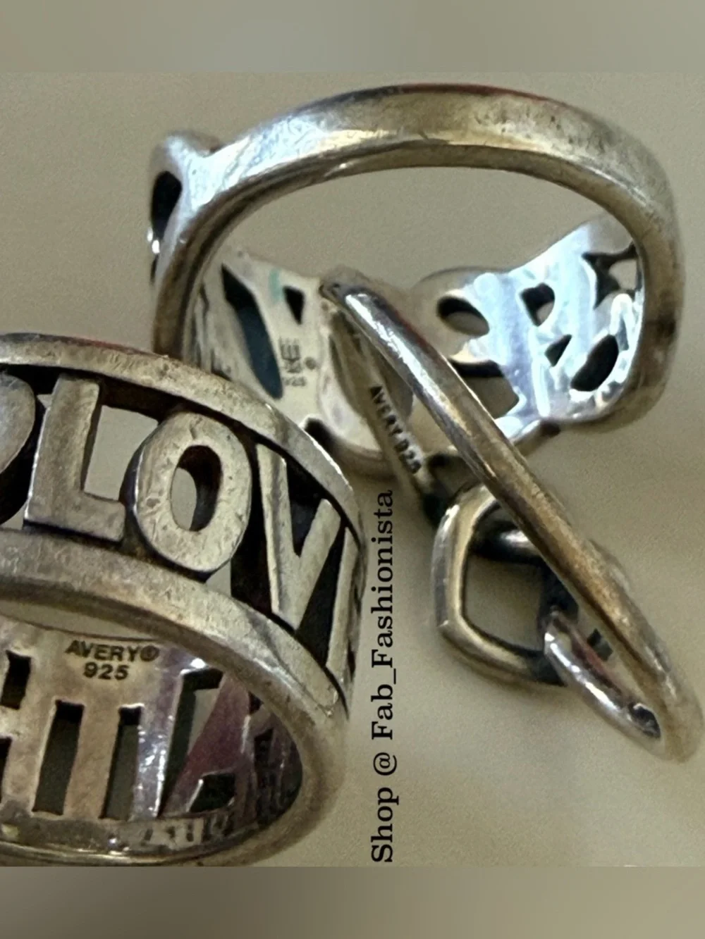 James Avery sterling Silver Ring Set